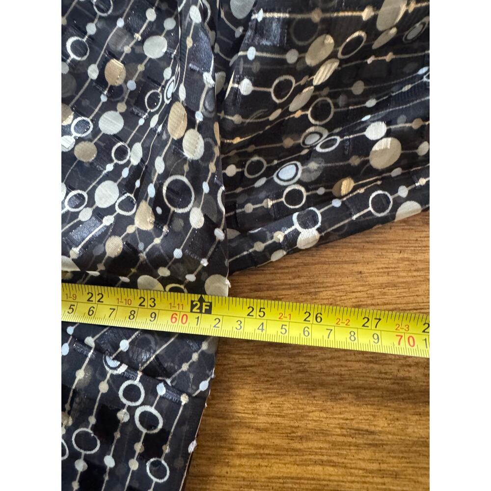 Studio 1940 Gold Black Sheer Open Front Blouse Size 26/28 Plus Size Black Blouse - Picture 6 of 9